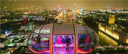 英國(guó)倫敦夜景倫敦眼